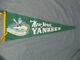 Vintage 1950s New York Yankees Colored Stadium Baseball Pennant With Uncle Sam