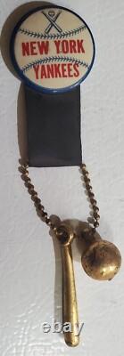 VINTAGE 1950s New York Yankees Stadium Pin Button Ribbon Charms Yankees Baseball