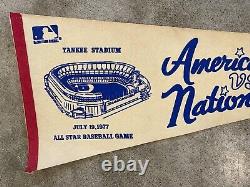 VINTAGE 1977 MLB Baseball All Star Game Pennant At Yankee Stadium RARE YANKEEES