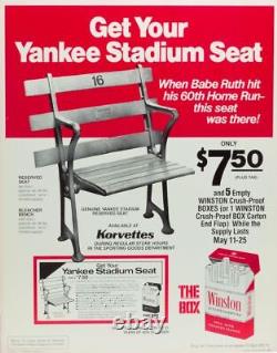 VINTAGE #1 YANKEE STADIUM SEAT Jeter Judge Mantle Gehrig Maris Yankees Ruth