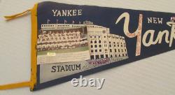 Vintage 1964 World Series New York Yankees Pennant Team Picture Stadium