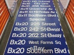 Vintage 1970s New York City Bronx Area Bus Destination Roll Sign Yankee Stadium