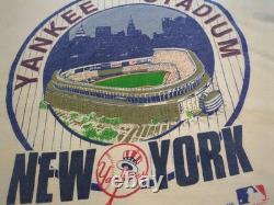 Vintage 1990 New York Yankees Stadium T Shirt MLB RARE HTF