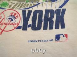 Vintage 1990 New York Yankees Stadium T Shirt MLB RARE HTF