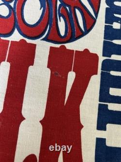 Vintage 50/60s New York Yankees Stadium Food Pop Art Cotton Tablecloth 48x111