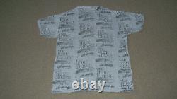 Vintage 80s-90s LOU GEHRIG All Over Print SHIRT LRG NY YANKEES STADIUM Made USA