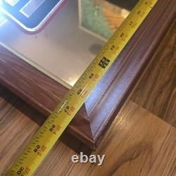Vintage 90s Bud Light Beer Bar Sign Mirror New York Yankee Stadium LARGE 36x28