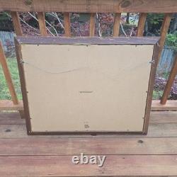 Vintage 90s Bud Light Beer Bar Sign Mirror New York Yankee Stadium LARGE 36x28