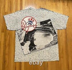 Vintage 90s Starter New York Yankees MLB Stadium All Over Print T-Shirt XL JETER