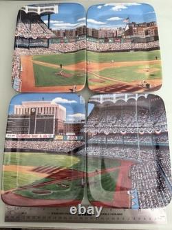 Vintage Danbury Mint Panoramic View Of Yankee Stadium By Terrance Fogarty Plates