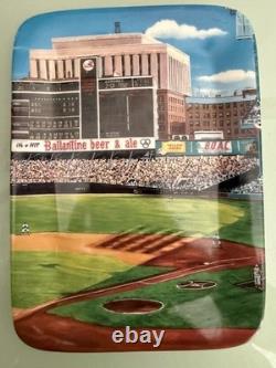 Vintage Danbury Mint Panoramic View Of Yankee Stadium By Terrance Fogarty Plates