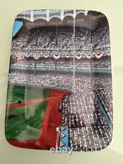 Vintage Danbury Mint Panoramic View Of Yankee Stadium By Terrance Fogarty Plates