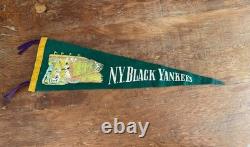Vintage New York Black Yankees Negro League Yankee Stadium Baseball Pennant 40's