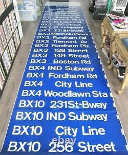 Vintage New York City The Bronx Bus Destination Roll Sign Subway Yankee Stadium