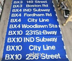 Vintage New York City The Bronx Bus Destination Roll Sign Subway Yankee Stadium