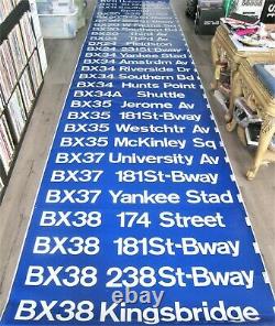 Vintage New York City The Bronx Bus Destination Roll Sign Subway Yankee Stadium