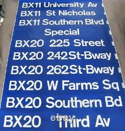 Vintage New York City The Bronx Bus Destination Roll Sign Subway Yankee Stadium