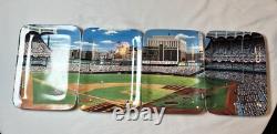 Vintage New York Yankee Stadium Panoramic Collectible Danbury Mint Plate Set