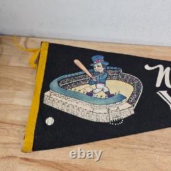 Vintage New York Yankees Bronx Pennant Yankee Stadium Uncle Sam Wool Black
