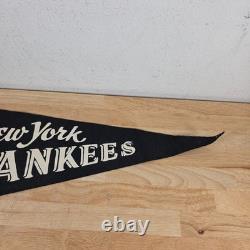 Vintage New York Yankees Bronx Pennant Yankee Stadium Uncle Sam Wool Black