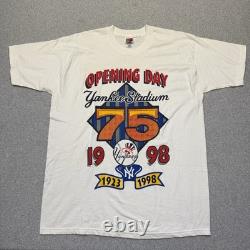 Vintage New York Yankees Shirt Men's XL Opening Day Yankee Stadium 1998