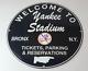 Vintage New York Yankees Sign Mlb Baseball Stadium Porcelain Gas Pump Sign