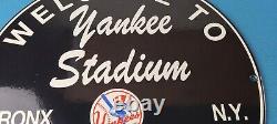 Vintage New York Yankees Sign MLB Baseball Stadium Porcelain Gas Pump Sign
