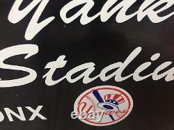 Vintage New York Yankees Stadium Baseball Heavy Porcelain Sign 12