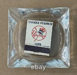 Vintage New York Yankees Stadium Club Baseball Ashtray with Full Matchbook Matches