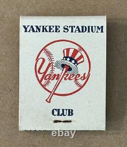 Vintage New York Yankees Stadium Club Baseball Ashtray with Full Matchbook Matches