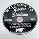 Vintage Yankee Stadium Parking Mlb Baseball Bronx New York Porcelain Sign
