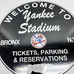 Vintage Yankee Stadium Parking MLB Baseball Bronx New York Porcelain Sign
