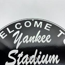 Vintage Yankee Stadium Parking MLB Baseball Bronx New York Porcelain Sign