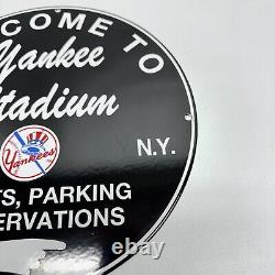 Vintage Yankee Stadium Parking MLB Baseball Bronx New York Porcelain Sign