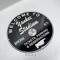 Vintage Yankee Stadium Parking MLB Baseball Bronx New York Porcelain Sign