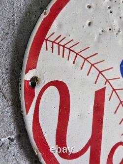 Vintage Yankees Porcelain Sign Stadium 7.5×8