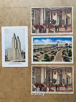 Vintage postcards NYC Yankee Stadium WALDORF-ASTORIA Empire State Building