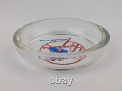 Vtg NY Yankees Stadium Club Glass Ashtray 3.5 Logo RARE MLB New York Baseball