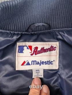 Vtg New York Yankees Stadium Satin Jacket Majestic Mens 2XL Bomber Varsity EUC