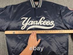 Vtg New York Yankees Stadium Satin Jacket Majestic Mens 2XL Bomber Varsity EUC