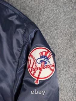 Vtg New York Yankees Stadium Satin Jacket Majestic Mens 2XL Bomber Varsity EUC