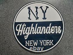 YANKEES 3D HIGHLANDERS sign art 3-D signs VINTAGE New York NY baseball Stadium