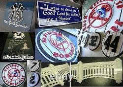 YANKEES 3D top hat 3D sign art 3-D signs VINTAGE New York NY baseball Stadium LG