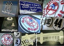 YANKEES 3-D 3D SIGN ART Stadium plaque baseball Monument New York NY Park LG