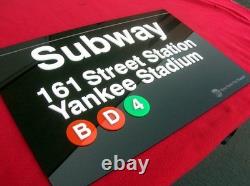 YANKEES STADIUM EXIT 3D street sign DiMaggio Quote Park quote NY Park NEW
