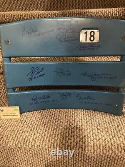 YANKEE STADIUM GAME USED SEAT BACK SIGNED/INSCRIBED BY 10 withJackson Steiner/MLB