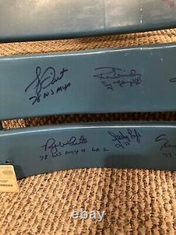 YANKEE STADIUM GAME USED SEAT BACK SIGNED/INSCRIBED BY 10 withJackson Steiner/MLB