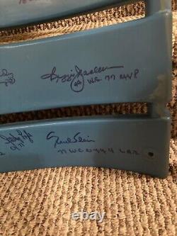 YANKEE STADIUM GAME USED SEAT BACK SIGNED/INSCRIBED BY 10 withJackson Steiner/MLB