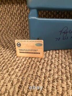 YANKEE STADIUM GAME USED SEAT BACK SIGNED/INSCRIBED BY 10 withJackson Steiner/MLB