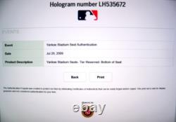 YANKEE STADIUM SEAT 14 Jeter Mattingly Judge Mantle Gehrig DiMaggio Ruth Maris